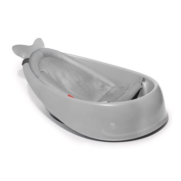 Skip Hop - Bañera para bebé con alfombrilla ergonómica MOBY 3 gris