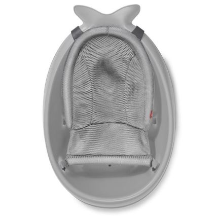 Skip Hop - Bañera para bebé con alfombrilla ergonómica MOBY 3 gris