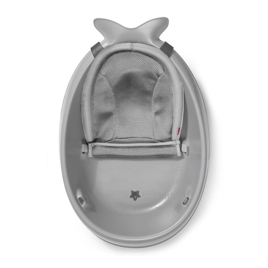 Skip Hop - Bañera para bebé con alfombrilla ergonómica MOBY 3 gris