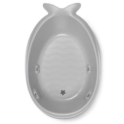 Skip Hop - Bañera para bebé con alfombrilla ergonómica MOBY 3 gris