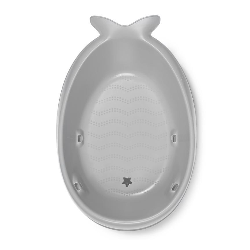 Skip Hop - Bañera para bebé con alfombrilla ergonómica MOBY 3 gris