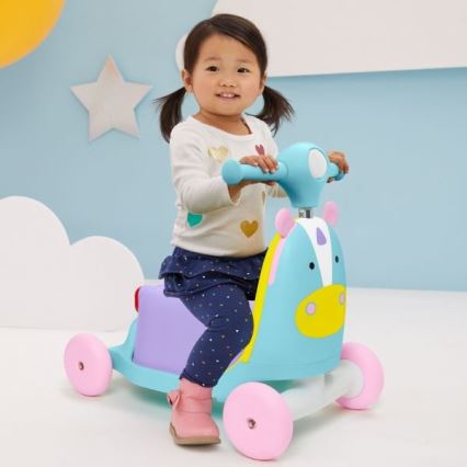 Skip Hop - Bicicleta de empuje 3en1 ZOO unicornio 3xAAA