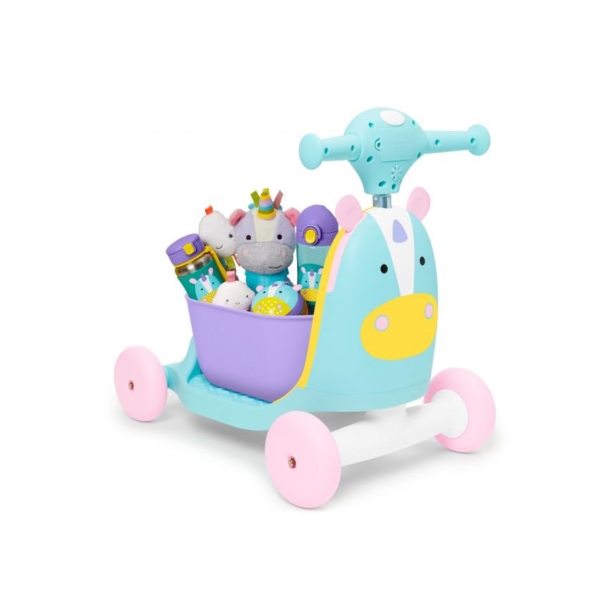 Skip Hop - Bicicleta de empuje 3en1 ZOO unicornio 3xAAA