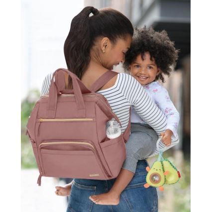 Skip Hop - Mochila cambiadora para cochecito MAINFRAME Rosa polvoriento