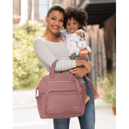 Skip Hop - Mochila cambiadora para cochecito MAINFRAME Rosa polvoriento