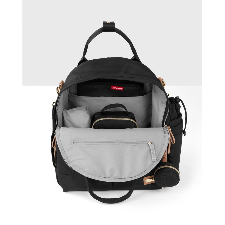 Skip Hop - Mochila de pañales para Bebé para cochecito 6en1 SUITE SET negro