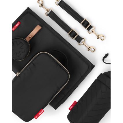 Skip Hop - Mochila de pañales para Bebé para cochecito 6en1 SUITE SET negro