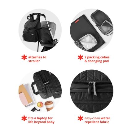 Skip Hop - Mochila de pañales para Bebé para cochecito FORMA Chocolate