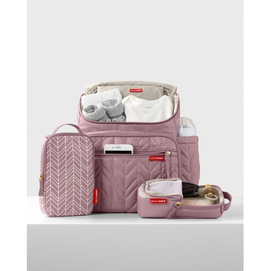 Skip Hop - Mochila de pañales para Bebé para cochecito FORMA Muave Mist