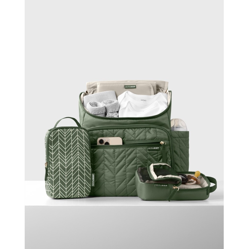 Skip Hop - Mochila de pañales para Bebé para cochecito FORMA Sage
