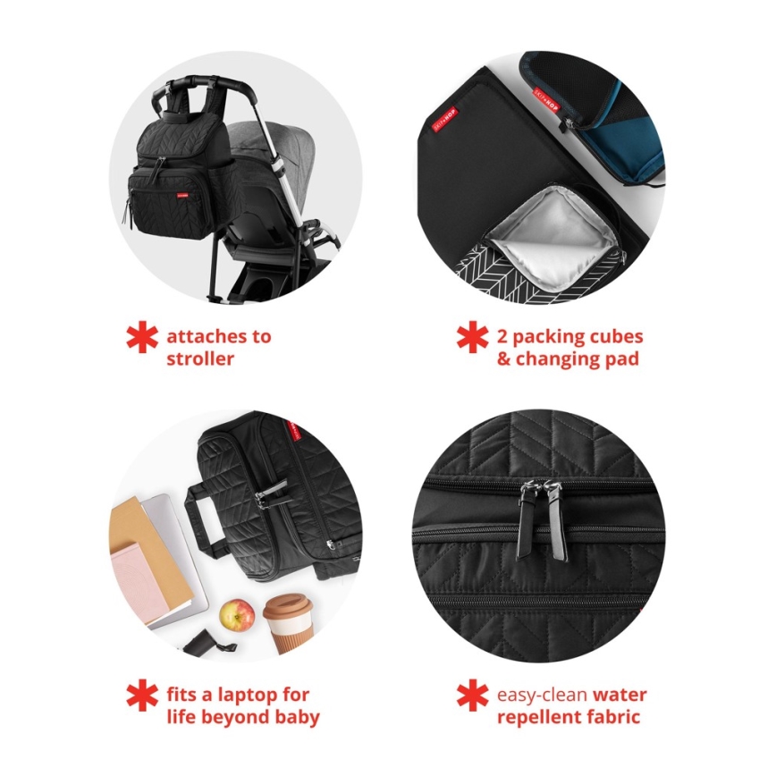 Skip Hop - Mochila de pañales para Bebé para cochecito FORMA Sage