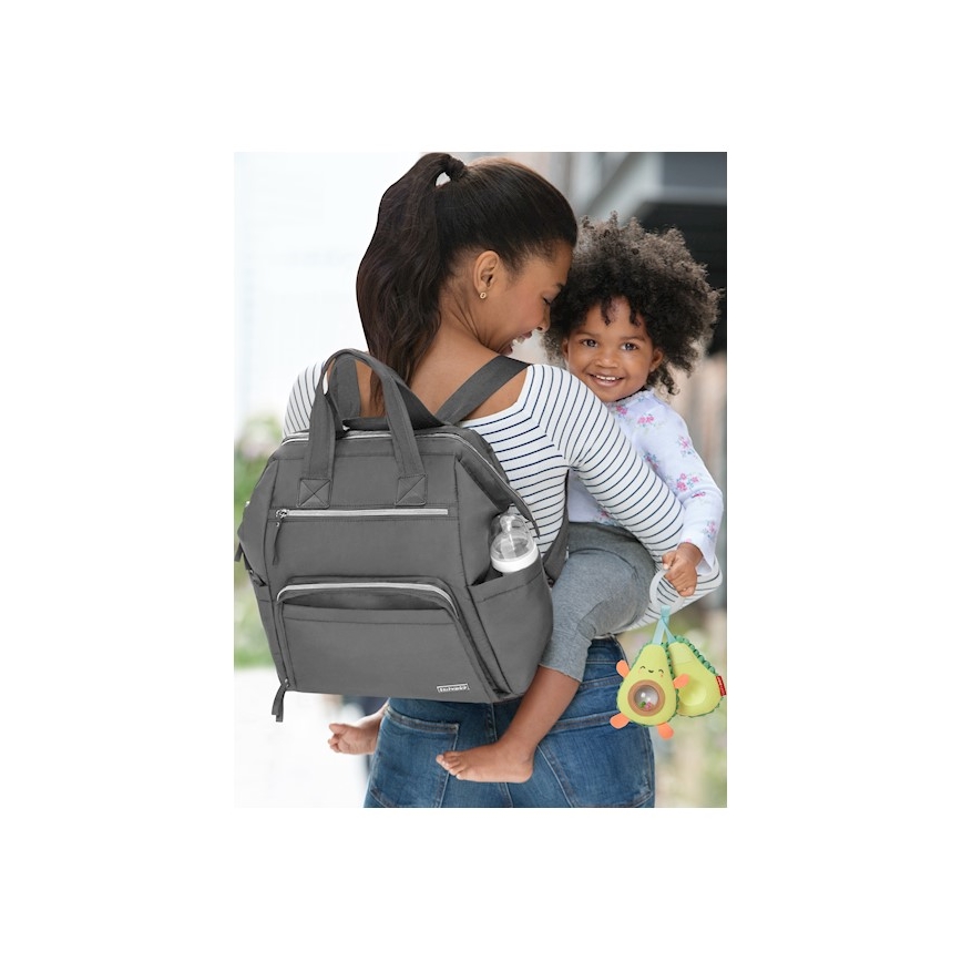 Skip Hop - Mochila de pañales para Bebé para cochecito MAINFRAME Charcoal