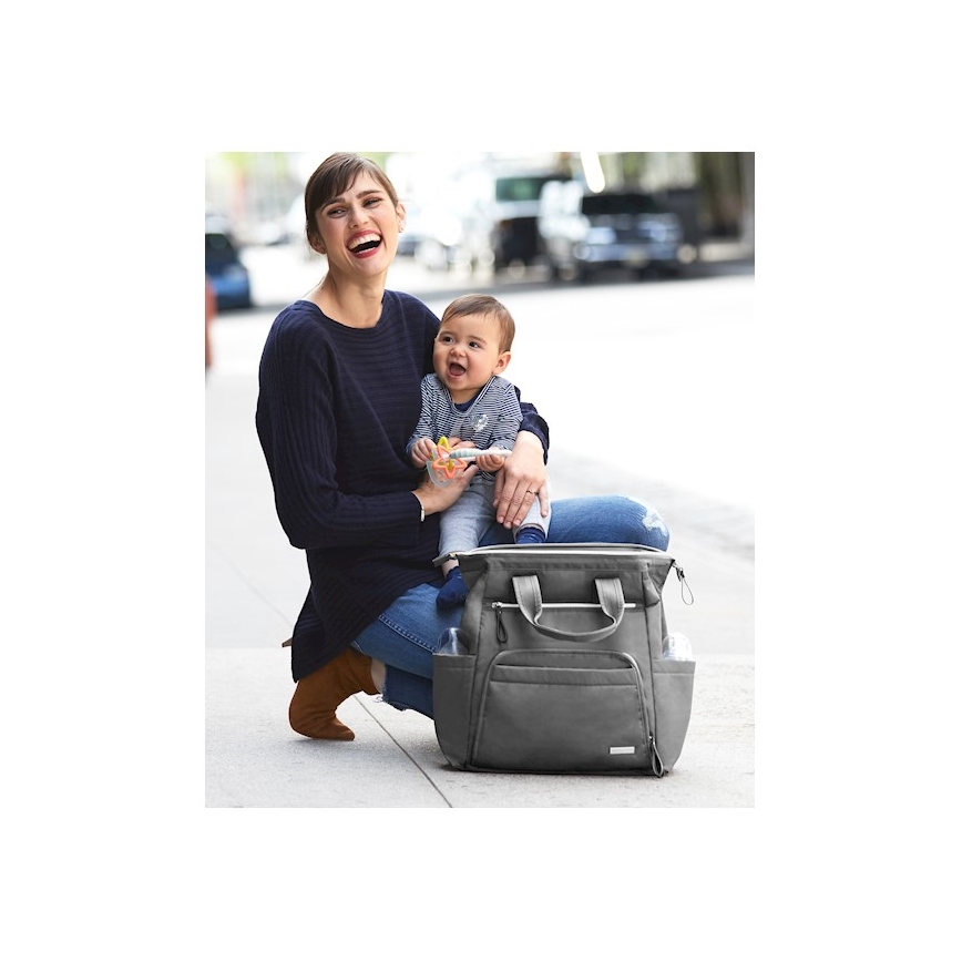 Skip Hop - Mochila de pañales para Bebé para cochecito MAINFRAME Charcoal