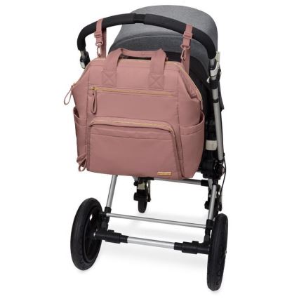 Skip Hop - Mochila de pañales para Bebé para cochecito MAINFRAME Dusty rosa