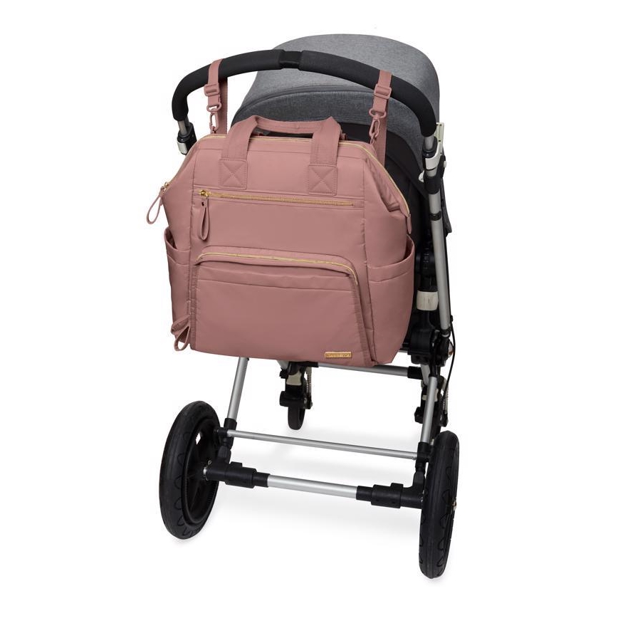 Skip Hop - Mochila de pañales para Bebé para cochecito MAINFRAME Dusty rosa
