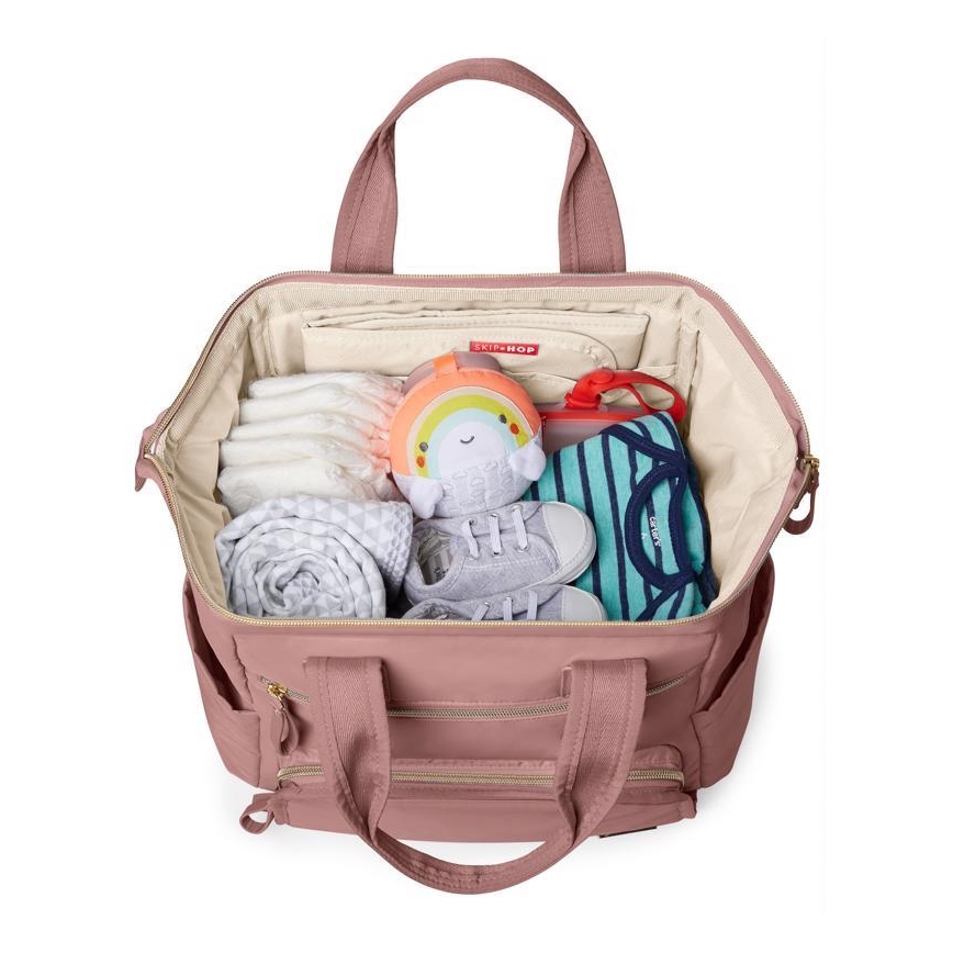Skip Hop - Mochila de pañales para Bebé para cochecito MAINFRAME Dusty rosa
