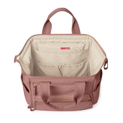 Skip Hop - Mochila de pañales para Bebé para cochecito MAINFRAME Dusty rosa