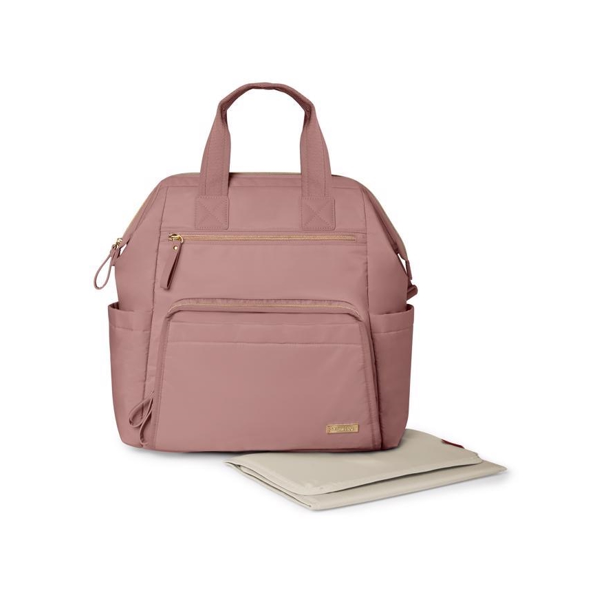 Skip Hop - Mochila de pañales para Bebé para cochecito MAINFRAME Dusty rosa