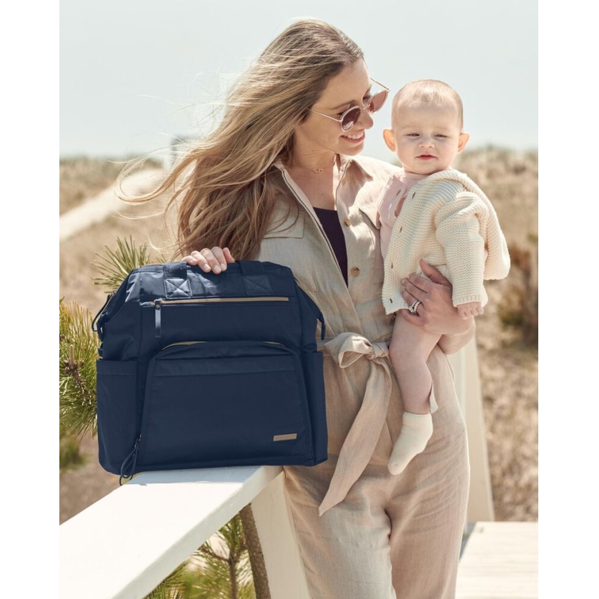 Skip Hop - Mochila de pañales para Bebé para cochecito MAINFRAME Midnight Navy