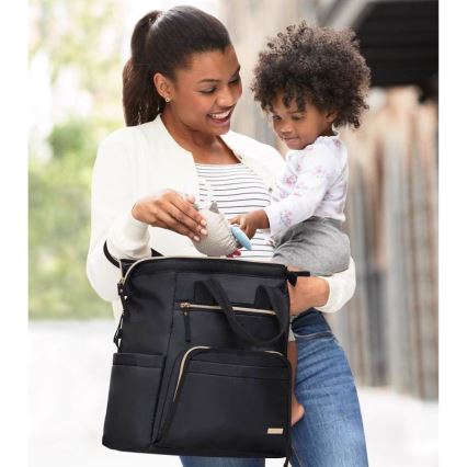 Skip Hop - Mochila de pañales para Bebé para cochecito MAINFRAME negro