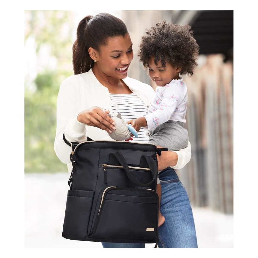 Skip Hop - Mochila de pañales para Bebé para cochecito MAINFRAME negro
