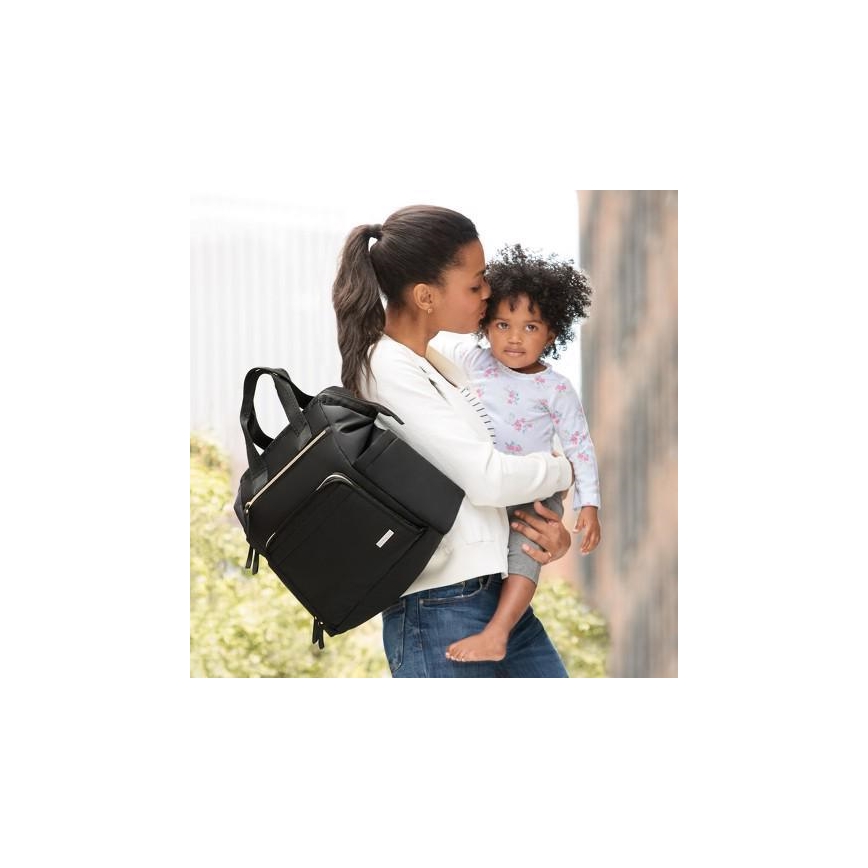Skip Hop - Mochila de pañales para Bebé para cochecito MAINFRAME negro