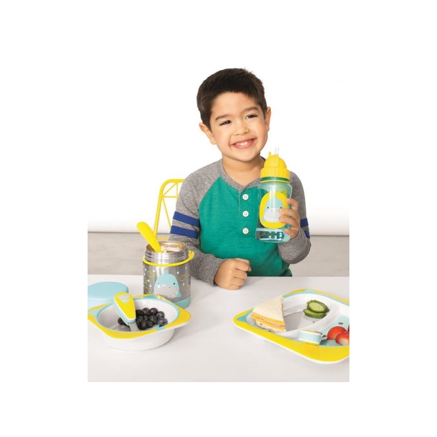 Skip Hop - Termo con cuchara/horquilla ZOO 325 ml tiburón