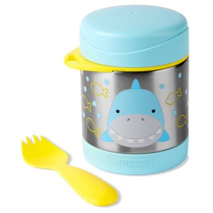 Skip Hop - Termo con cuchara/horquilla ZOO 325 ml tiburón