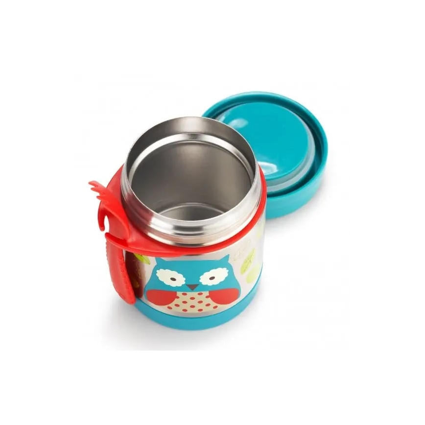 Skip Hop - Termo con cuchara/tenedor ZOO 325 ml búho