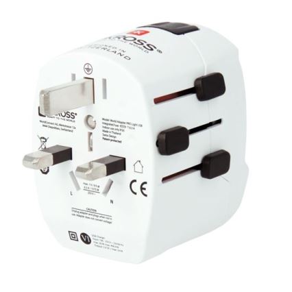 Adaptador de viaje PRO Light USB AC45PD - World, UK+USA+AUS/CN USB A+C 45W
