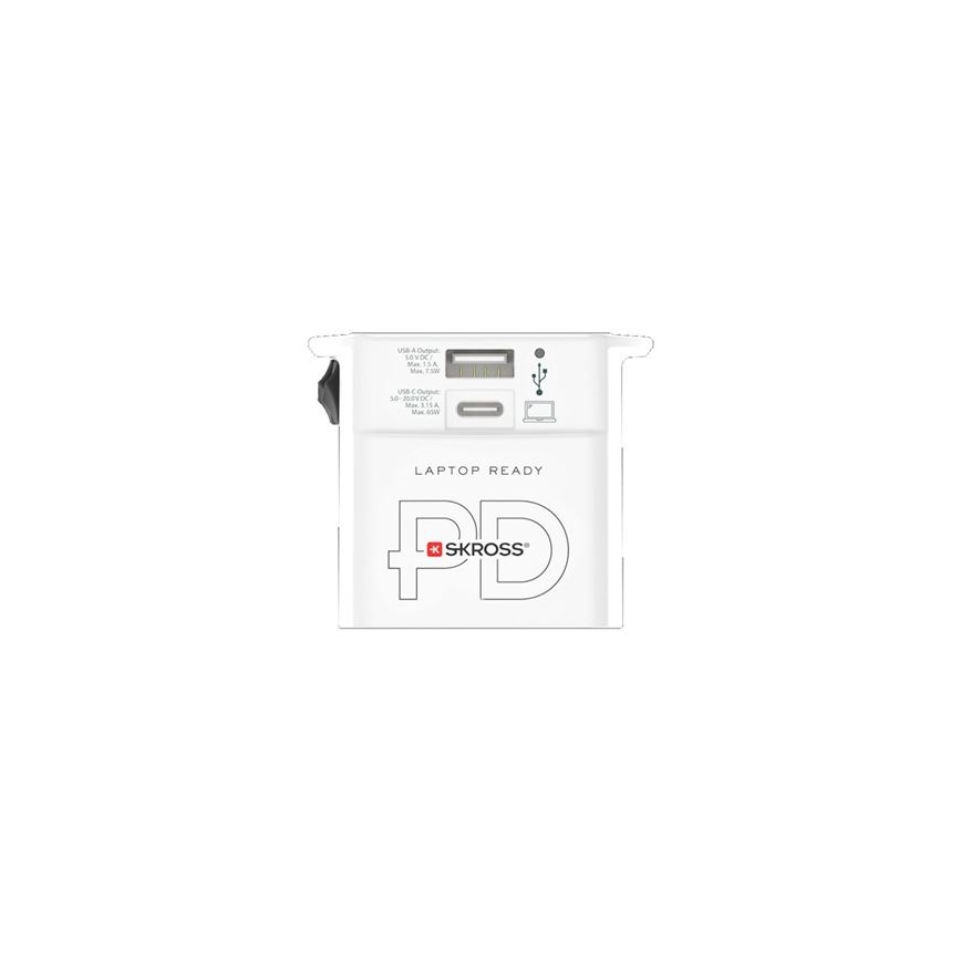 Adaptador de viaje MUV USB AC65PD, USB-A y USB-C, 65 W