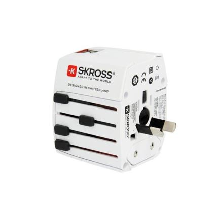 Adaptador de viaje MUV AC con puertos USB A y C, 15 W
