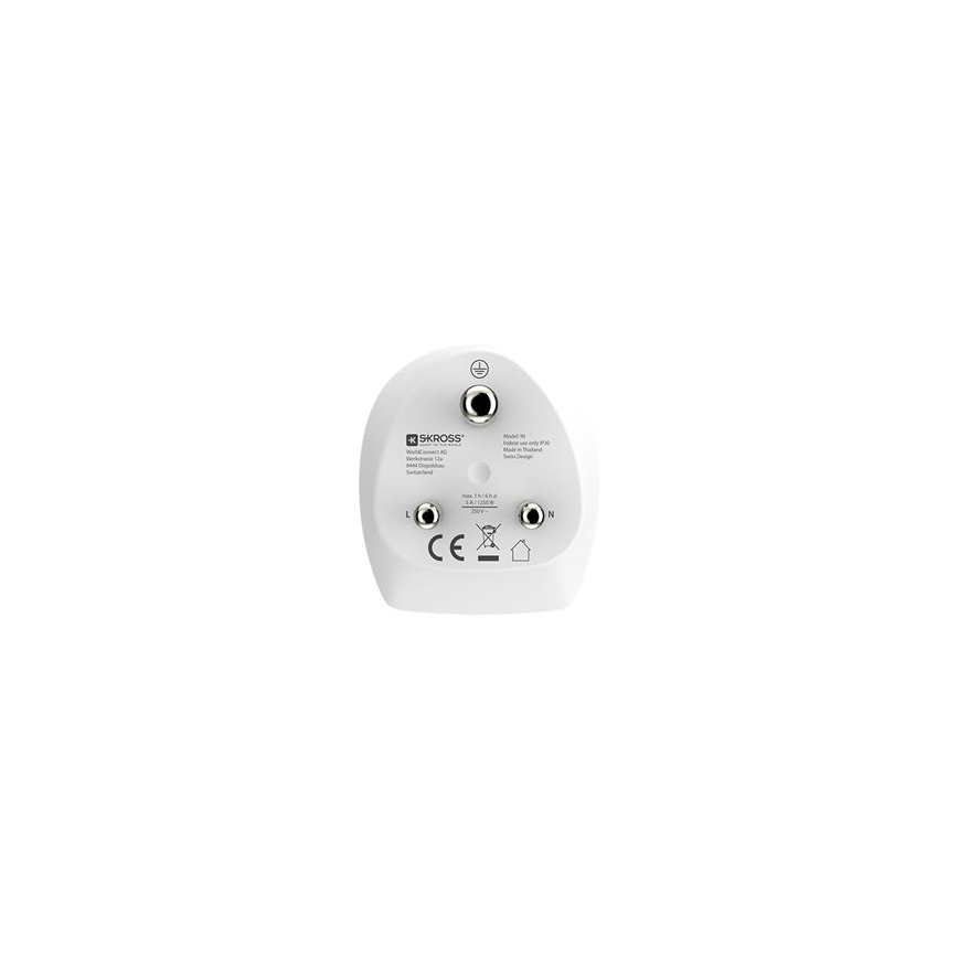 Adaptador de viaje para India, tipo D