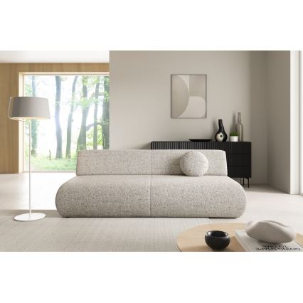 Sofá cama convertible de 3 plazas con espacio de almacenamiento PRATO beige