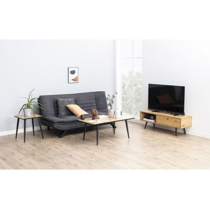 Sofá cama de 2 plazas AIRI gris oscuro