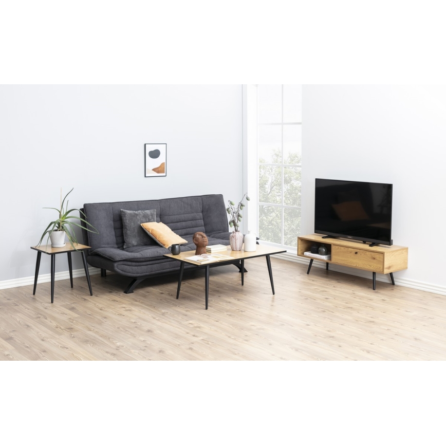 Sofá cama de 2 plazas AIRI gris oscuro
