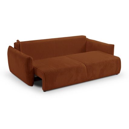 Sofá cama de dos plazas FRIDA en color marrón