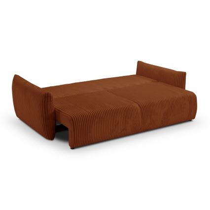 Sofá cama de dos plazas FRIDA en color marrón