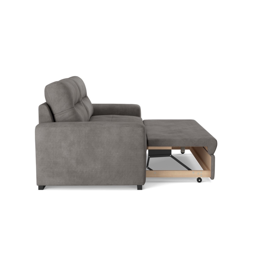 Sofá cama de 3 plazas COMO, gris oscuro