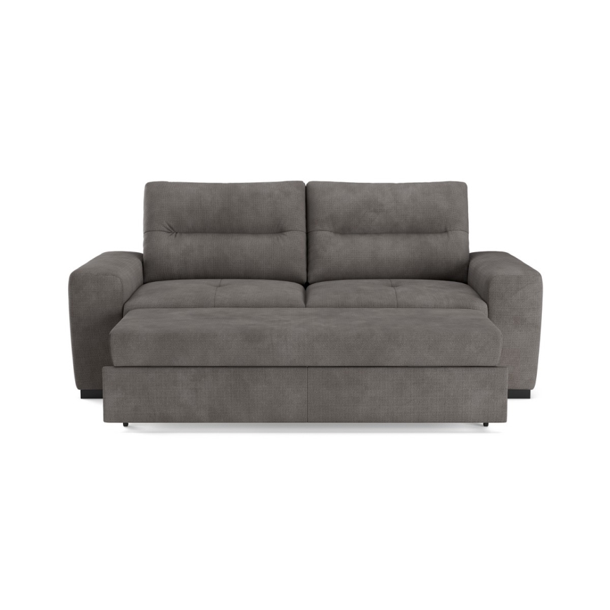 Sofá cama de 3 plazas COMO, gris oscuro