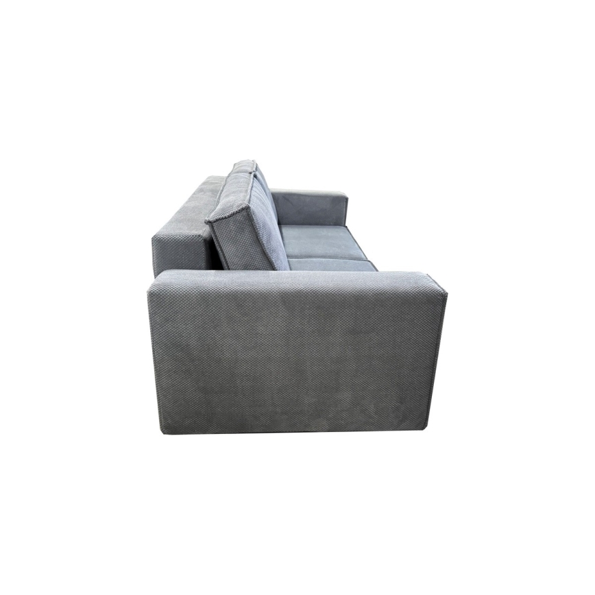 Sofá cama de tres plazas con almacenamiento RONDA gris
