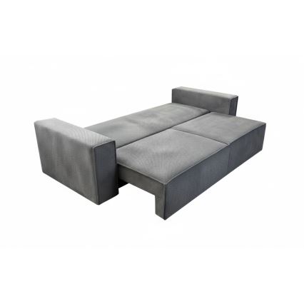 Sofá cama de 3 plazas con arcón RONDA gris