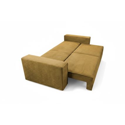 Sofá cama de 3 plazas con arcón RONDA naranja
