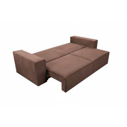 Sofá cama de 3 plazas con arcón RONDA rojo