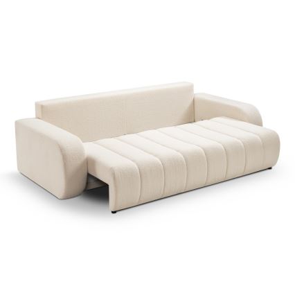 Sofá cama de tres plazas DESIO beige