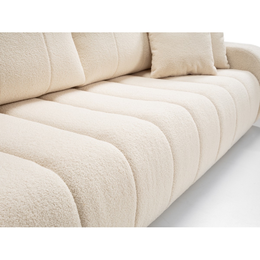 Sofá cama de tres plazas DESIO beige