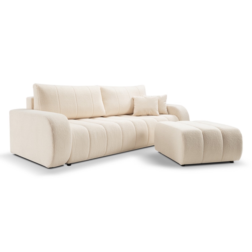 Sofá cama de tres plazas DESIO beige