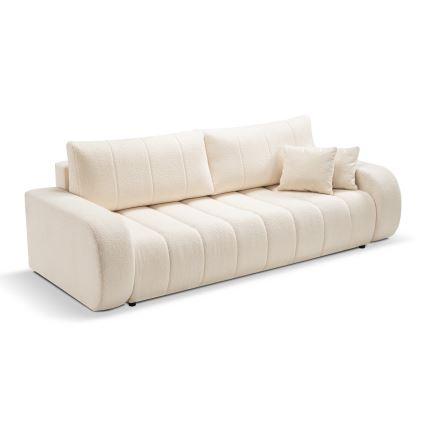 Sofá cama de tres plazas DESIO beige