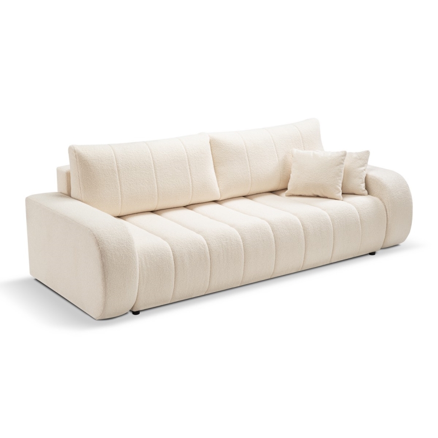 Sofá cama de tres plazas DESIO beige