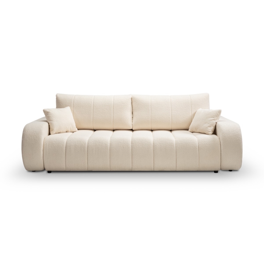 Sofá cama de tres plazas DESIO beige